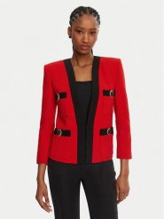 Balmain Marynarka DF1SM370WB86 Czerwony Regular Fit. Czerwone marynarki i żakiety Balmain, bez wzorów, z wełny, bez ramiączek. Za 10,399.00 zł.