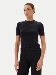 Tommy Jeans Sweter Essential DW0DW19336 Czarny Regular Fit. Czarne swetry Tommy Jeans, xl, bez wzorów, z bawełny, bez ramiączek. Za 389.99 zł.