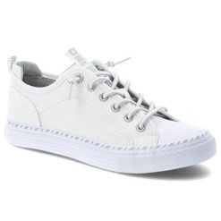 Trampki damskie Big Star, tekstylna cholewka sznurowany fason klasyczna biała gumowa podeszwa minimalistyczny design, białe, TT274388. Białe trampki BIG STAR, bez wzorów, z gumy, klasyczne, bez zapięcia. Za 149.00 zł.