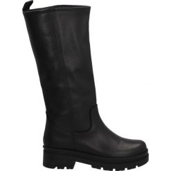 CZARNE BOTKI 113 DOLLARO NERO. Czarne botki Venezia, bez wzorów, ze skóry, bez obcasa, bez zapięcia. Za 279.00 zł.