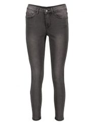 Vero Moda Dżinsy - Slim fit - w kolorze antracytowym rozmiar: XS/L34. Czarne jeansy Vero Moda, l, z aplikacjami, ze skóry, klasyczne. Za 48.50 zł.