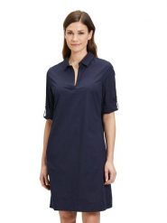 CARTOON Sukienka w kolorze granatowym rozmiar: 36. Niebieskie sukienki Cartoon, bez wzorów, bez kołnierzyka, bez ramiączek, midi. Za 96.60 zł.