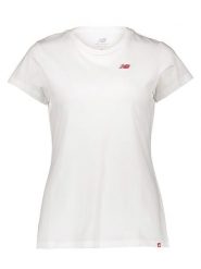 New Balance Koszulka w kolorze białym rozmiar: XS. Białe t-shirty sportowe New Balance, xs, bez wzorów, z bawełny, bez ramiączek, outdoorowe. Za 61.89 zł.