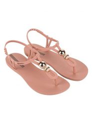 Ipanema Sandały w kolorze jasnoróżowym rozmiar: 37. Różowe sandały Ipanema, bez wzorów, klasyczne, z otwartym noskiem, bez obcasa, bez zapięcia. Za 78.66 zł.