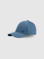 4F Czapka z daszkiem snapback uniseks - niebieska L/XL (60cm). Niebieskie czapki z daszkiem 4f, bez wzorów, z bawełny, klasyczne. Za 59.99 zł.