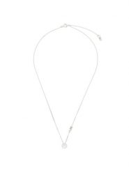 Michael Kors Naszyjnik Pave Halo Necklace MKC1208AN040 Srebrny. Szare naszyjniki Michael Kors, z tworzywa sztucznego, srebrne. Za 429.99 zł.