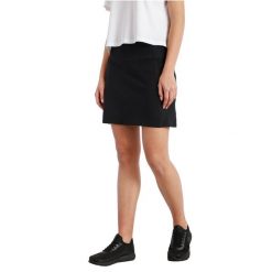 Spodenki sportowe damskie Skechers Go Walk Skort. Czarne szorty sportowe Skechers, bez wzorów, z elastanu, trekkingowe. Za 189.99 zł.
