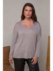Curvy Lady Sweter w kolorze jasnobrązowym rozmiar: 44/46. Brązowe swetry Curvy Lady, bez wzorów, ze splotem, klasyczne, bez ramiączek. Za 118.84 zł.