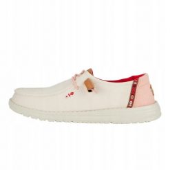 HEYDUDE Damskie Mokasyny Wendy Chambray Boho. Białe mokasyny Hey dude, bez wzorów, z materiału. Za 199.00 zł.