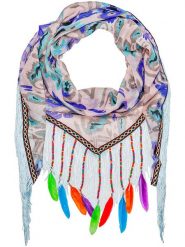 MENTHE À L'O Szal ze wzorem - 160 x 115 cm rozmiar: onesize. Szaliki i kominy MENTHE À L'O, z aplikacjami, z bawełny. Za 113.90 zł.