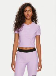 Versace Jeans Couture T-Shirt 76HAH602 Fioletowy Slim Fit. Fioletowe t-shirty Versace Jeans Couture, l, bez wzorów, z jeansu, bez kołnierzyka, bez ramiączek. Za 279.99 zł.