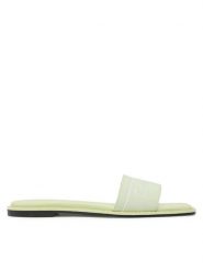 Calvin Klein Klapki Squared Flat Slide He HW0HW00817 Zielony. Zielone klapki Calvin Klein, bez wzorów, z materiału, bez obcasa, bez zapięcia. Za 249.99 zł.
