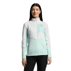 Bluza narciarska damska ZIENER Jonia. Niebieskie bluzy z kapturem Ziener, na jesień, bez wzorów, z elastanu, bez kaptura, narciarskie, primaloft. Za 319.99 zł.