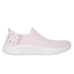 Buty sportowe Sneakersy damskie, Slip-Ins: GO WALK Flex. Czerwone buty treningowe Skechers, bez wzorów, bez zapięcia. Za 349.99 zł.