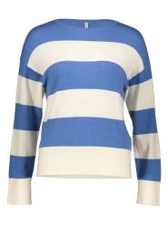 ONLY Sweter "Senta" w kolorze niebiesko-kremowym rozmiar: XL. Brązowe swetry ONLY, xl, bez wzorów, bez ramiączek. Za 82.99 zł.