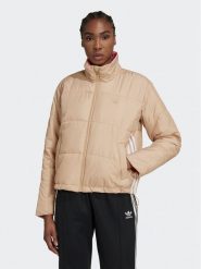 Adidas Kurtka przejściowa Short Puffer Jacket HM2614 Beżowy Loose Fit. Brązowe kurtki adidas, bez wzorów, z syntetyku, bez kaptura. Za 399.99 zł.