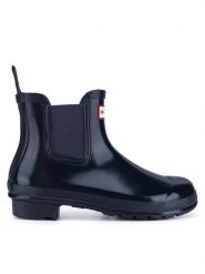 Hunter Kalosze WFS2078RGL Granatowy. Niebieskie kalosze Hunter, bez wzorów, z tworzywa sztucznego, bez zapięcia. Za 379.99 zł.