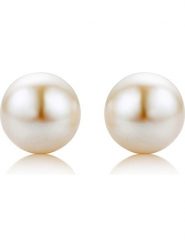 Revoni Kolczyki-wkrętki z perłami rozmiar: onesize. Białe kolczyki Revoni, z perłą, złote. Za 260.99 zł.