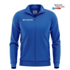 Unisex Bluza Givova Polarfleece Mono 500 - Komfort i Ciepło. Niebieskie bluzy Givova, bez wzorów, z poliesteru, sportowe, bez ramiączek, bez kaptura. Za 67.27 zł.