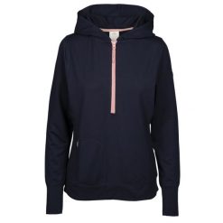 Trespass Zia - Damska bluza z kapturem na co dzień granatowa Marl. Czarne bluzy Trespass, bez wzorów, sportowe, bez ramiączek, z kapturem. W wyprzedaży za 200.60 zł.