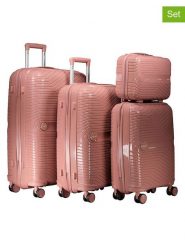 Geographical Norway 4-częściowy zestaw "Sarovel" w kolorze jasnoróżowym rozmiar: onesize. Różowe walizki Geographical Norway. Za 448.99 zł.