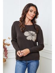 So Cachemire Sweter "Lambi" w kolorze brązowym rozmiar: S. Brązowe swetry So Cachemire, s, bez wzorów, z kaszmiru, bez ramiączek. Za 187.99 zł.