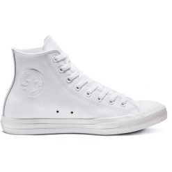 Adidasy Converse Chuck Taylor All Star Leather, Dla obu płci. Białe buty sportowe lifestyle Converse, bez wzorów, ze skóry ekologicznej, retro, bez zapięcia. Za 590.00 zł.