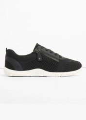Sneakersy w stylu barefoot, z elastyczną podeszwą. Czarne buty sportowe lifestyle bonprix, bez wzorów, sportowe, bez zapięcia. Za 109.99 zł.