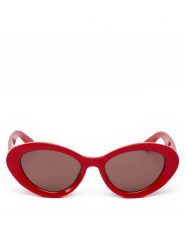 JENNY Okulary przeciwsłoneczne 4WF-014-SS25 Czerwony. Czerwone okulary przeciwsłoneczne Jenny, bez wzorów, z tworzywa sztucznego, plastikowe. Za 39.99 zł.