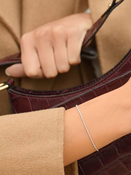 DIAMANTA Złota bransoletka "Rivière" z diamentami rozmiar: onesize. Szare bransoletki DIAMANTA, z diamentem, złote. Za 2,696.99 zł.