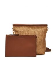 KARL LAGERFELD Torebka A2W30203 Beżowy. Brązowe listonoszki KARL LAGERFELD, bez wzorów, z materiału, bez dodatków. Za 699.99 zł.