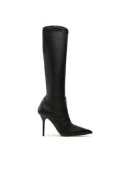 LOVE MOSCHINO Kozaki JA26039G0LIEZ000 Czarny. Czarne kozaki Love Moschino, bez wzorów, ze skóry, bez obcasa, na szpilce, bez zapięcia. Za 1,379.00 zł.