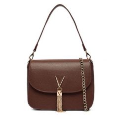 Torebka Valentino. Brązowe torebki klasyczne Valentino, bez wzorów, klasyczne, bez dodatków. Za 459.99 zł.