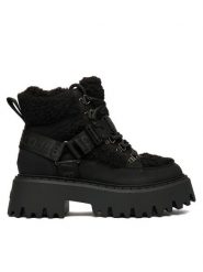 Buffalo Trzewiki Aspen Com Mid Warm 1622593 Czarny. Czarne botki Buffalo, bez wzorów, bez obcasa, na płaskiej podeszwie, bez zapięcia. Za 479.99 zł.