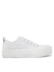 KARL LAGERFELD Trampki Kampus Max III KL60611F Biały. Białe trampki KARL LAGERFELD, bez wzorów, z materiału, bez zapięcia. Za 659.99 zł.