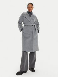 Weekend Max Mara Płaszcz wełniany Resina 2425016092 Szary Regular Fit. Szare płaszcze Weekend Max Mara, na zimę, bez wzorów, z wełny, bez kaptura. Za 3,449.00 zł.