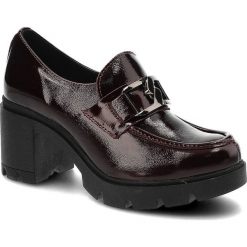 Bordowe Półbuty Lemar Damskie Eleganckie Buty. Czerwone półbuty wsuwane Lemar, z aplikacjami, ze skóry, biznesowe, bez obcasa. Za 379.00 zł.