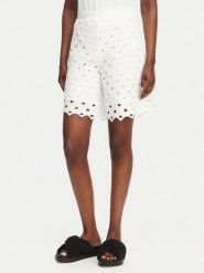 Max Mara Beachwear Szorty materiałowe Bchuguale 2616781039 Biały Regular Fit. Białe szorty Max Mara Beachwear, bez wzorów, z bawełny. Za 969.99 zł.