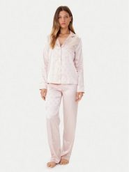 Guess Piżama O5BX05 W4732 Różowy Regular Fit. Czerwone piżamy Guess, xs, z aplikacjami, z syntetyku, bez kołnierzyka, bez ramiączek. Za 559.99 zł.
