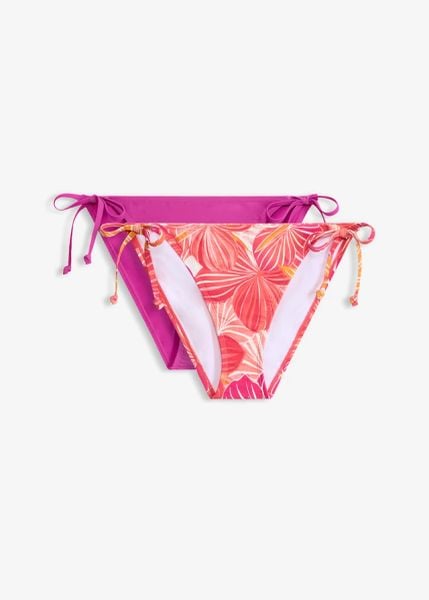 Figi bikini (2 pary). Fioletowe bikini bonprix, bez wzorów. Za 25.98 zł.