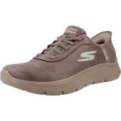 Kapcie SKECHERS GO WALK FLEX - MALI SLIP-INS Brązowy. Brązowe kapcie Skechers, bez wzorów, z tkaniny. W wyprzedaży za 350.90 zł.