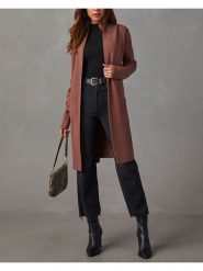 Milan Kiss Kardigan w kolorze jasnobrązowym rozmiar: L. Brązowe swetry Milan Kiss, l, bez wzorów, bez ramiączek. Za 165.99 zł.