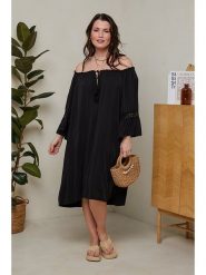 Curvy Lady Sukienka w kolorze czarnym rozmiar: 40/42. Czarne sukienki Curvy Lady, bez wzorów, z koronki, klasyczne, bez kołnierzyka, bez ramiączek, midi. Za 119.40 zł.