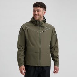 Kurtka na deszcz unisex Rogelli Commuter Essential. Zielone kurtki Rogelli, l, bez wzorów, biznesowe, bez kaptura. Za 313.00 zł.