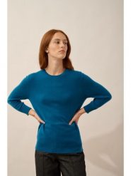 Just Cashmere Kaszmirowy sweter "Janice" w kolorze niebieskim rozmiar: M. Niebieskie swetry Just Cashmere, m, bez wzorów, z kaszmiru, bez ramiączek. Za 326.56 zł.