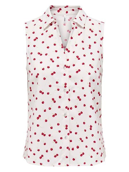 ONLY Bluzka w kolorze białym rozmiar: S. Białe bluzki ONLY, s, bez wzorów, z wiskozy, bez kołnierzyka, bez ramiączek. Za 52.55 zł.