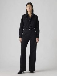 Levi's Kombinezon dżinsowy w kolorze czarnym rozmiar: M. Czarne kombinezony Levi's, m, bez wzorów, z bawełny, bez kołnierzyka, bez ramiączek. Za 194.95 zł.
