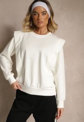 Biała Bluza z Wiskozą z Szerokimi Ramionami Alioris. Białe bluzy Renee, bez wzorów, z jeansu, bez kaptura. W wyprzedaży za 63.99 zł.