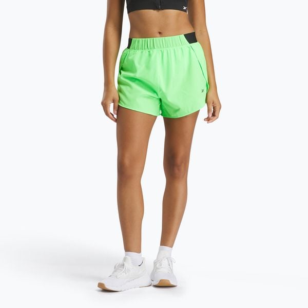 Spodenki Reebok Speed. Zielone szorty sportowe REEBOK FITNESS, bez wzorów, na fitness i siłownię. Za 189.99 zł.