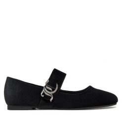 Baleriny Juicy Couture. Czarne baleriny Juicy Couture, bez wzorów, bez obcasa, bez zapięcia. Za 179.99 zł.